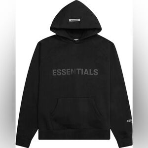 Fear of God Essentials Pullover Hoodie 'Black' SMALL
